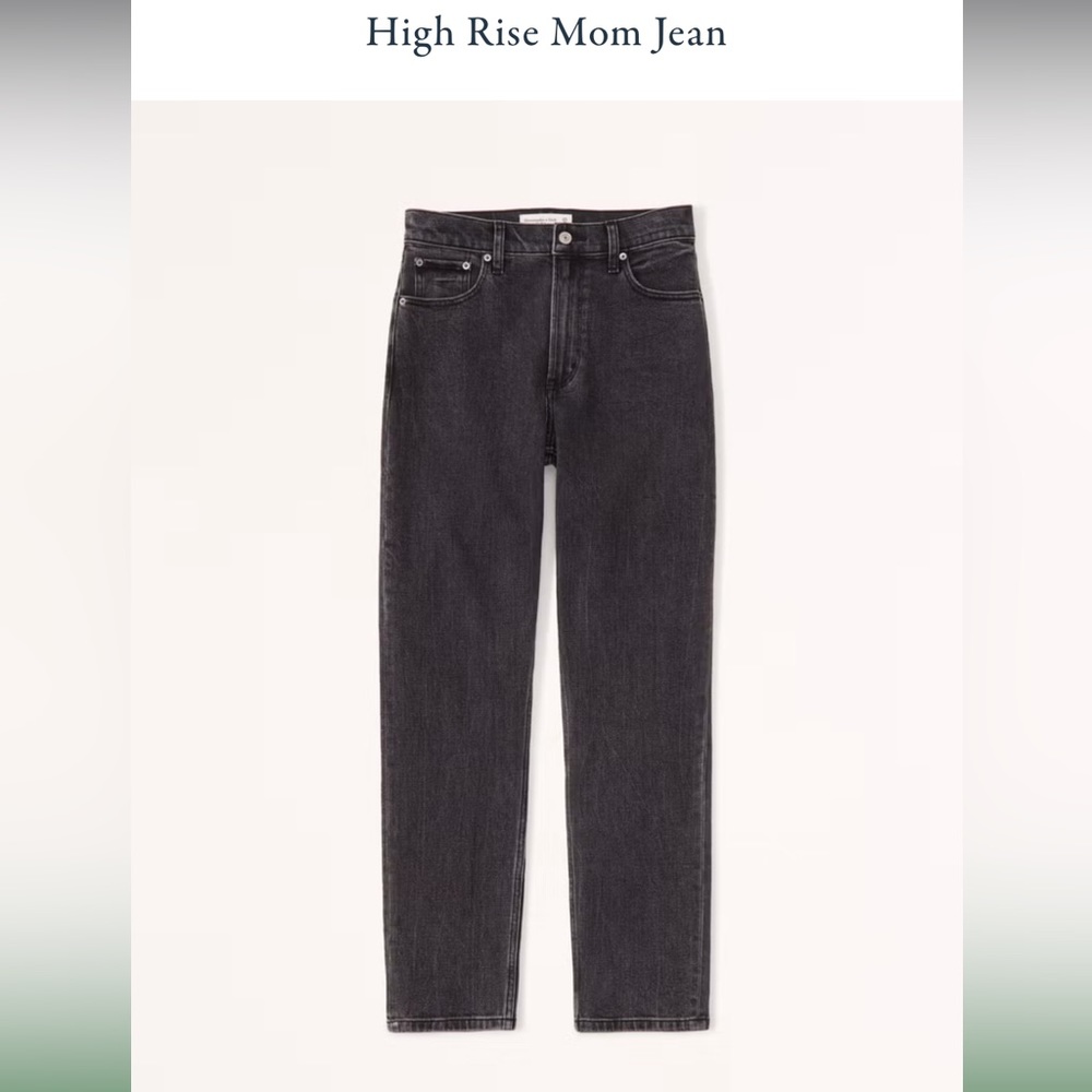 Abercrombie & Fitch The Mom High Rise Black Jeans in size 28